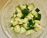 夏野菜と鰯缶の納豆・ズッキーニ＆トマト作り方1写真