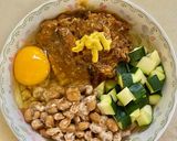 夏野菜と鰯缶の納豆・ズッキーニ＆トマト作り方3写真