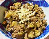 茄子と豚挽肉のどんぶりご飯♪作り方8写真