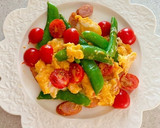 トマト、スナップえんどうと卵のマヨ焼き作り方13写真