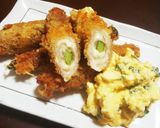 豚肉のアスパラチーズ巻き揚げ作り方5写真