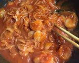 エビとモッツァレラのトマトソースパスタ作り方5写真