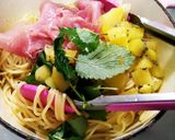 キウイフルーツと生ハムの冷製パスタ作り方5写真