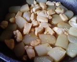 コンニャクと鶏肉のにんにく風味の炒め煮作り方3写真