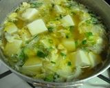 コーン・卵の中華スープに豆腐プラス！作り方6写真