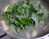 三つ葉と玉ねぎの味噌汁♪作り方5写真