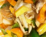 全てレンジ大根豚こま甘酸味噌青椒肉絲風作り方14写真