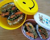 ランチに捕食に，鮭と卵焼きのおにぎらず作り方4写真