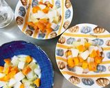レンジ温野菜卵エビチリ味チャンプル作り方7写真