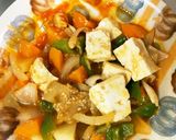レンジ温野菜卵エビチリ味チャンプル作り方19写真