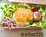 【簡単】キャラ弁 薔薇 薄焼き卵作り方19写真