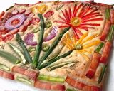 簡単　夏野菜フラワーフォカッチャ作り方6写真
