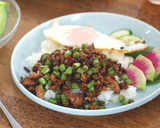 豚ひきといんげんの豆鼓炒めごはん作り方5写真
