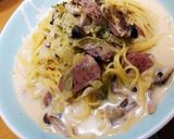 ハーブソーセージの豆乳クリームパスタ作り方8写真