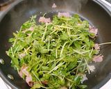 豆苗とベーコンのにんにく炒め作り方3写真