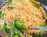 ☆水菜としらすの和風ペペロンチーノ☆作り方7写真