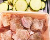 鶏モモ肉とズッキーニの辛子炒め作り方1写真