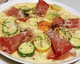 生ハムと五島うどんで豆乳カルボナーラ作り方7写真