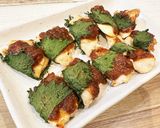 鶏と梅かつおの大葉巻き作り方4写真
