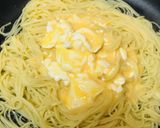 マスカルポーネの全卵カルボナーラ風パスタ作り方2写真