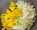 塩昆布とパプリカの青じそ焼きそば作り方1写真
