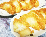 餃子の皮で白はんぺん小えびマヨ和え揚げ作り方9写真