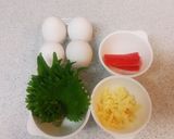 【たんぱく質たっぷり】しそ入り卵焼き作り方1写真