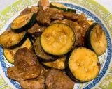 厚切り豚肉とズッキーニのバタポン炒め作り方6写真