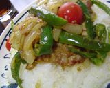 10分でランチ♪豚のカレマヨ丼作り方5写真