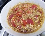 トマトダレの豚しゃぶうどん作り方1写真
