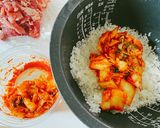 【ダイエット飯】炊飯器de豚キムチ炒飯☆作り方2写真