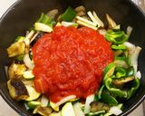 鶏肉(魚介)と夏野菜のハーブトマト煮作り方5写真