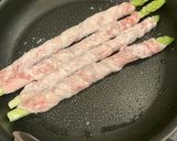めちゃうま！アスパラ豚バラ巻の照り焼き☆作り方3写真