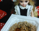 リカちゃん♡生ほうれん草甘酢和えon納豆作り方6写真