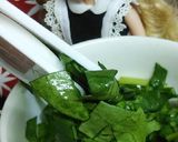 リカちゃん♡生ほうれん草甘酢和えon納豆作り方5写真