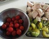 キウィと鶏ハムのカラフルサラダ作り方3写真