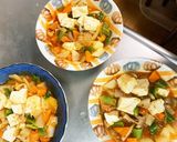 レンジ温野菜卵エビチリ味チャンプル作り方20写真