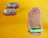 ごま油香る♫いんげんとジャガイモの肉巻き作り方4写真