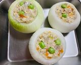 新玉葱のベジ蓮根肉詰め作り方4写真