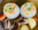 新玉葱のベジ蓮根肉詰め作り方5写真