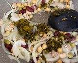 サラダ豆の高菜のそぼろパスタ作り方4写真