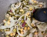 サラダ豆の高菜のそぼろパスタ作り方5写真