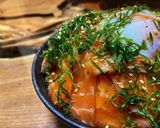 美味い！サーモンの漬け丼　温玉付き作り方7写真