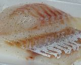マヨでムニエル白身魚。野菜も一緒に作り方1写真