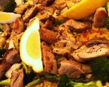 チキンパエリア　paella party作り方13写真