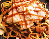 男飯。超簡単、とろろ焼きそば♪作り方4写真