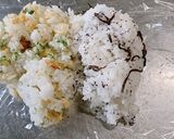 両方食べたい時は 合体!おにぎり作り方2写真