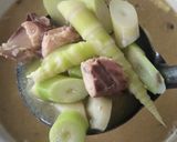 根曲がり竹とサバ水煮缶の味噌汁作り方4写真