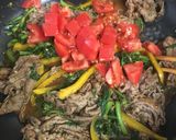 春菊とトマトのプルコギ炒め作り方5写真