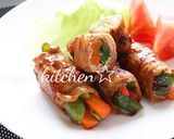ピーマンとにんじんの豚肉巻き作り方5写真